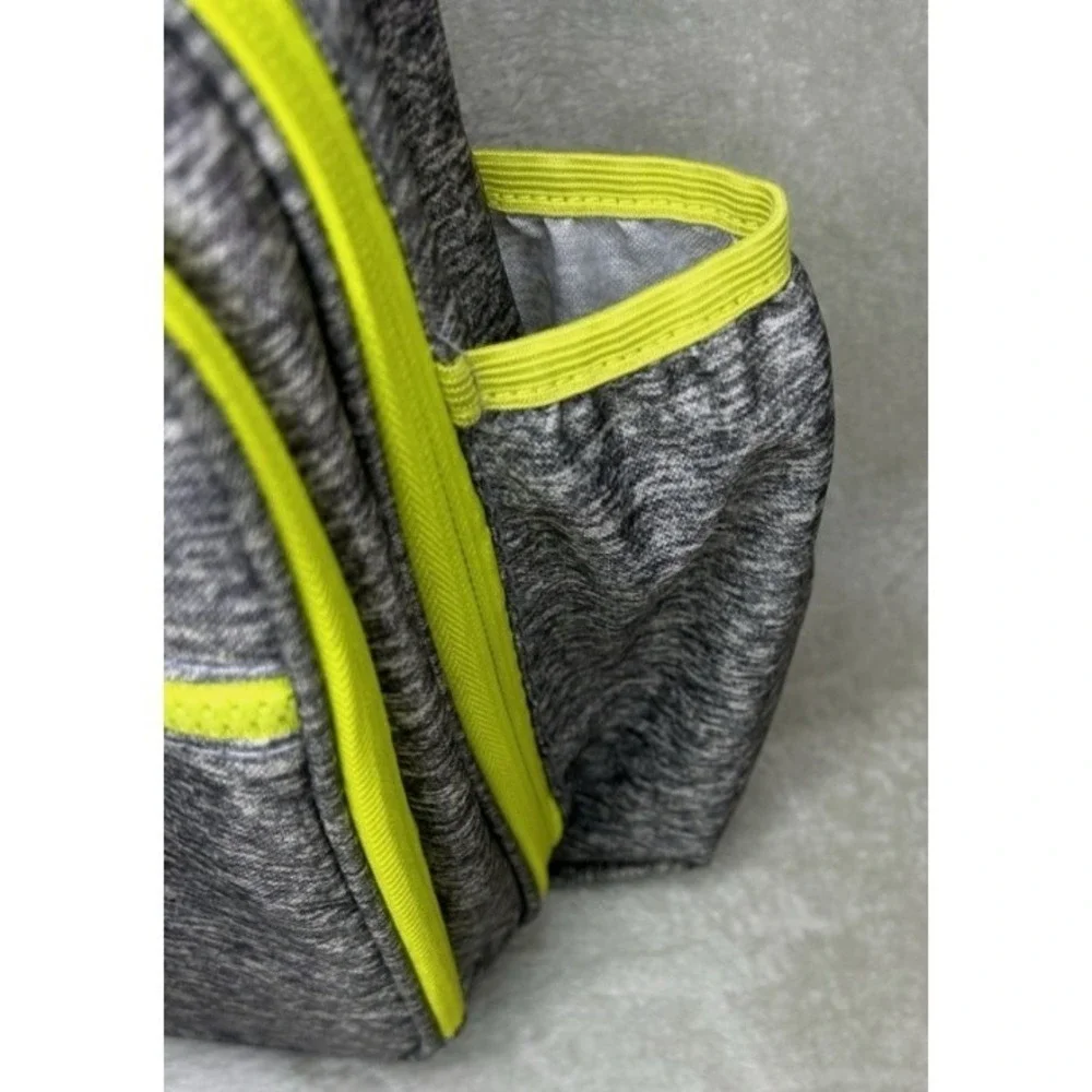Igloo Insulated Lunch Bag Heather Gray Neon Yellow‎ Cooler Crossbody Strap